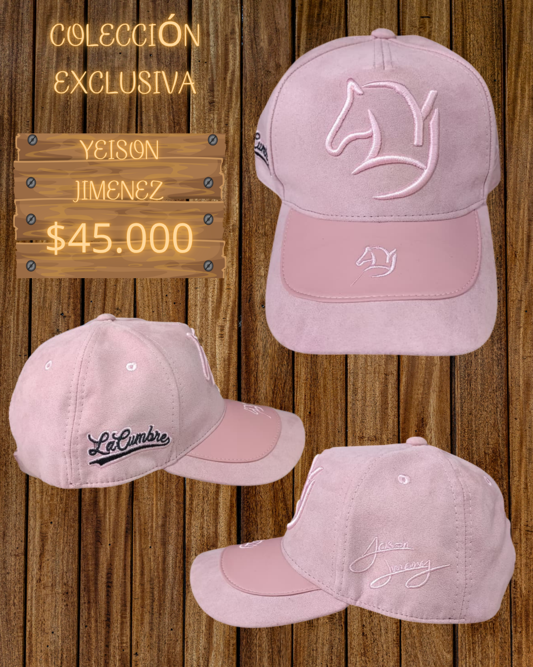 Gorra Yeison Jiménez Rosada